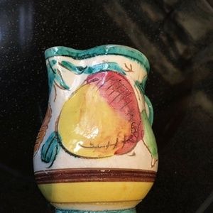 Italian Pottery Creamer 3.5" High Hand Painted